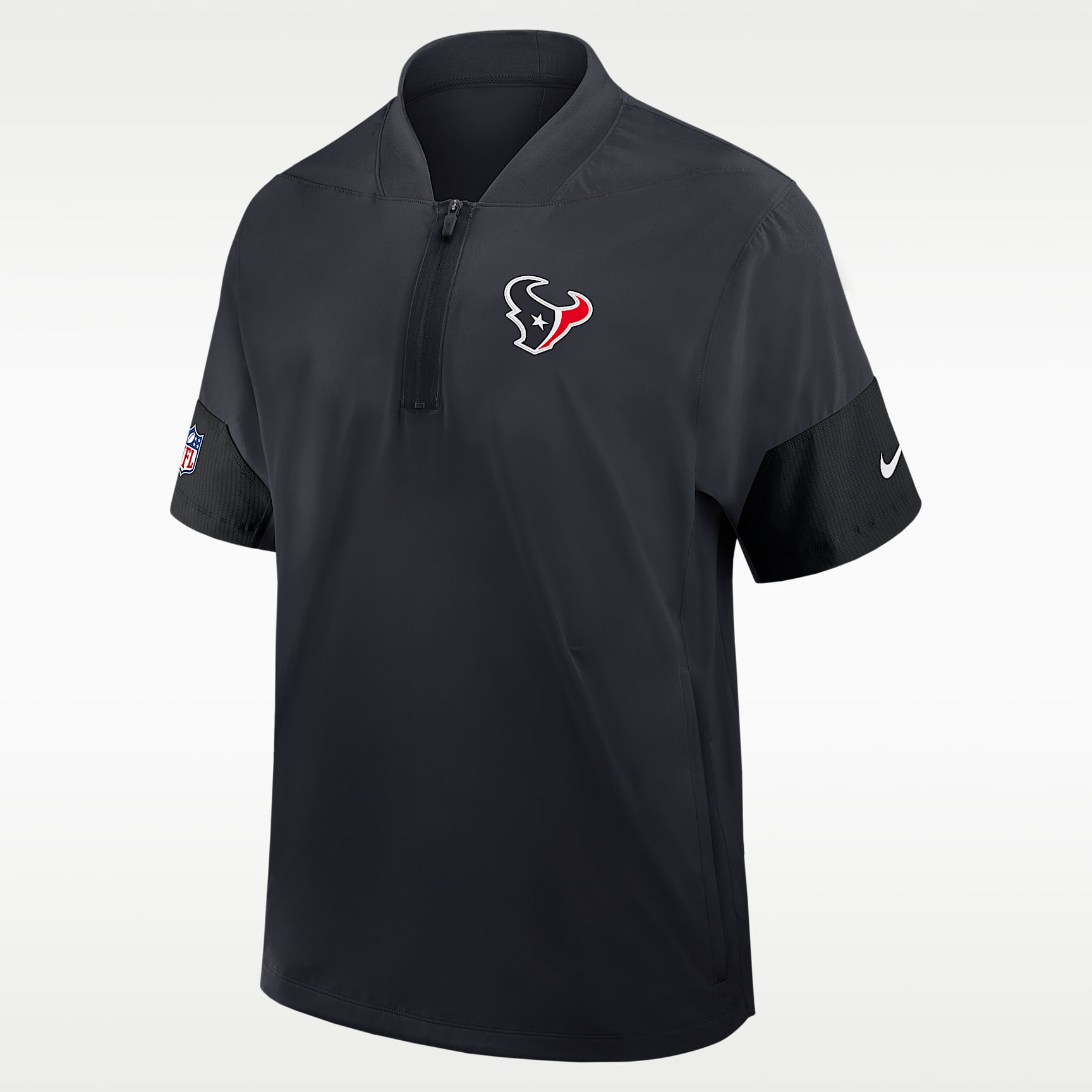 Houston Texans Sideline Coach Men's Nike NFL 1/2-Zip Short-Sleeve